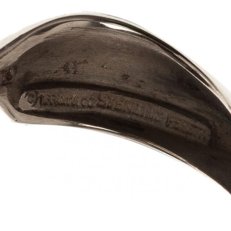 Pre Owned Tiffany & Co. Vintage Peretti Silver Hoop Earrings