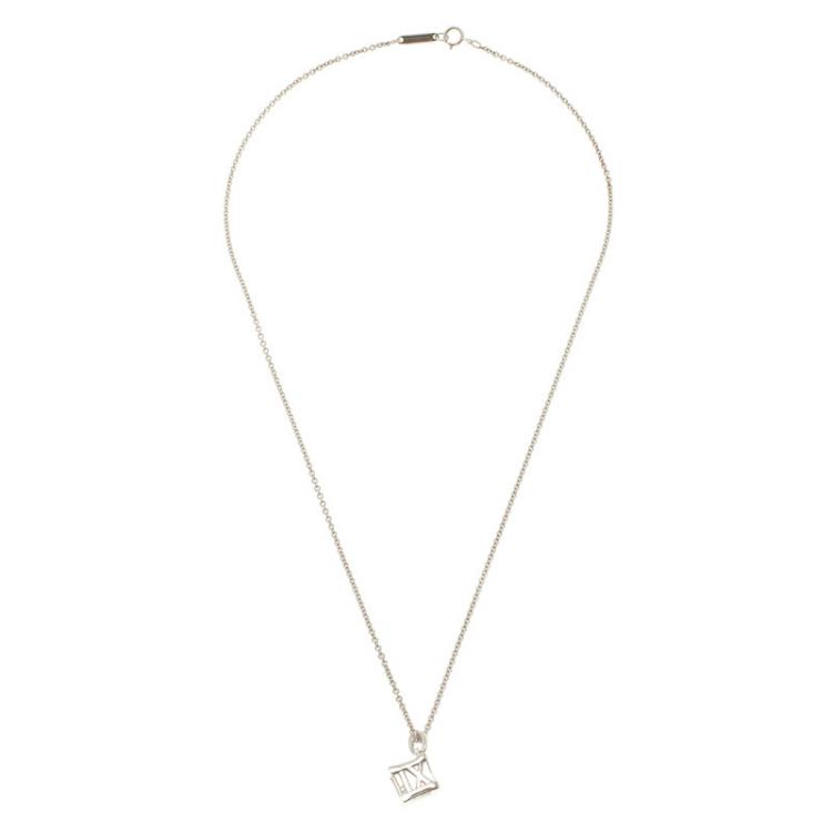 Pre Owned Tiffany & Co. Atlas Silver Pendant Necklace