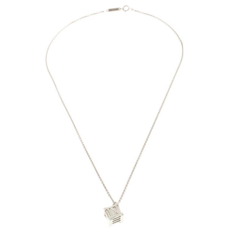 Pre Owned Tiffany & Co. Atlas Silver Pendant Necklace
