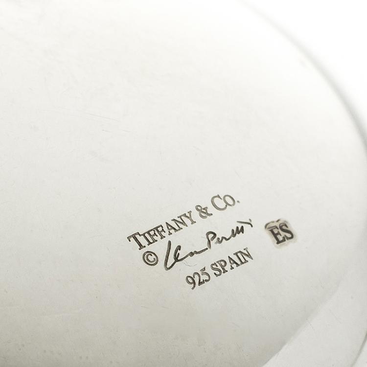 Pre Owned Tiffany & Co. Elsa Peretti Bottle Open Bottle Silver Pendant Necklace