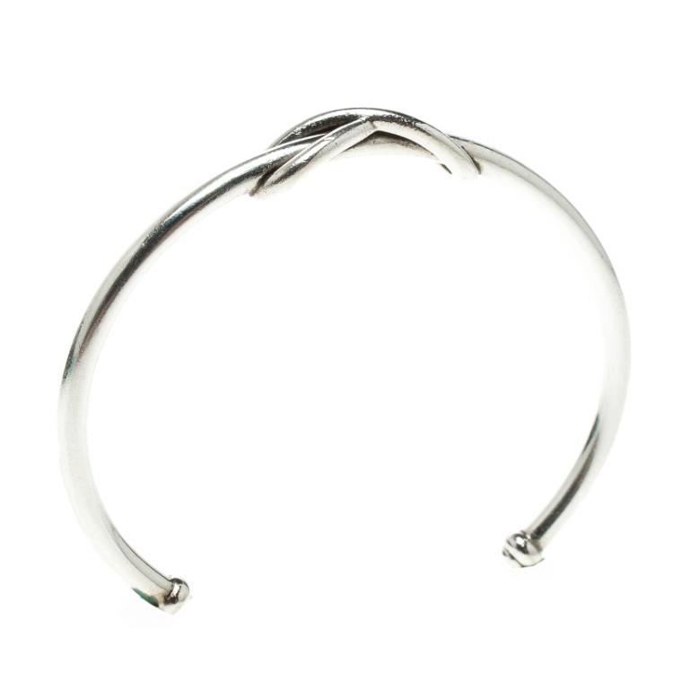 Pre Owned Tiffany & Co. Tiffany Infinity Silver Open Cuff Bracelet 