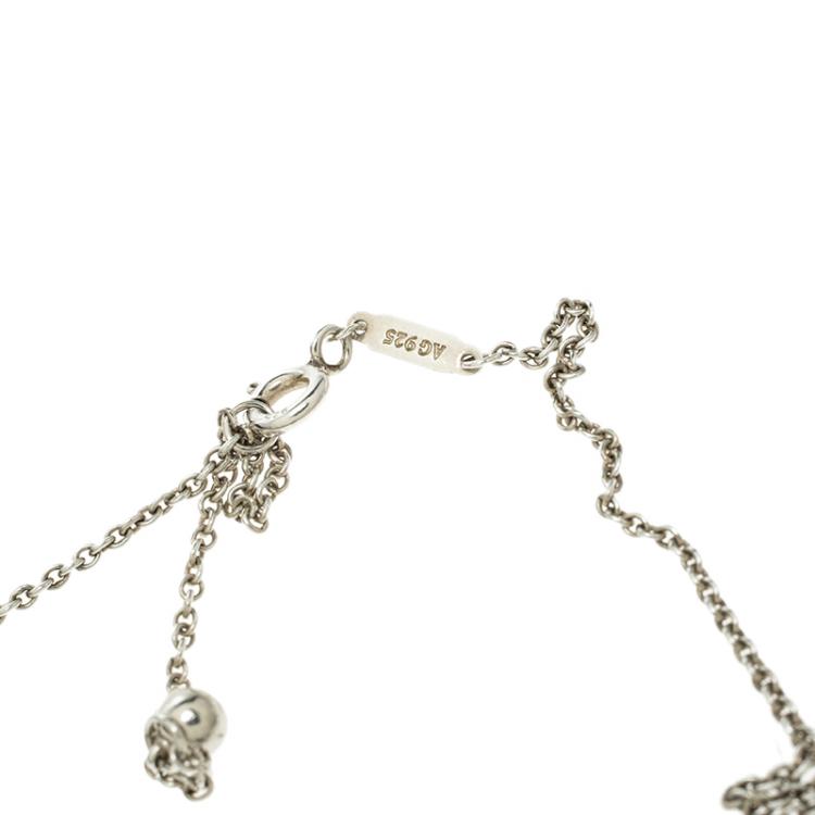 Pre Owned Tiffany Hardwear Silver Ball Pendant Necklace S