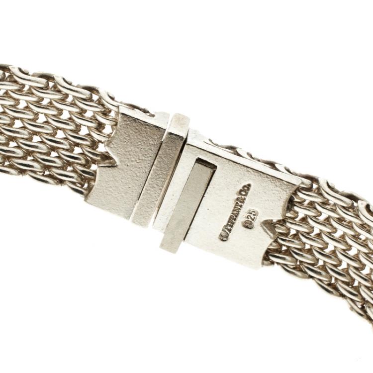 مملوكة مسبقًا Tiffany & Co. Somerset Mesh Silver Choker Necklace