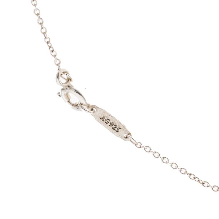 Pre Owned Tiffany & Co. Atlas Silver Pendant Chain Necklace