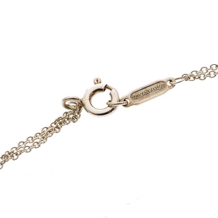 Pre Owned Tiffany & Co. Return To Tiffany Heart Tag Silver Chain Bracelet