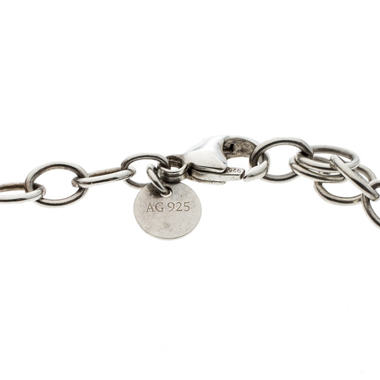 Pre Owned Tiffany & Co. Infinity Silver Chain Link Bracelet