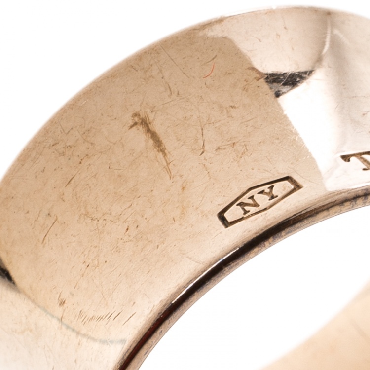 Pre Owned Tiffany & Co. 1837 Rubedo Wide Ring Size 59