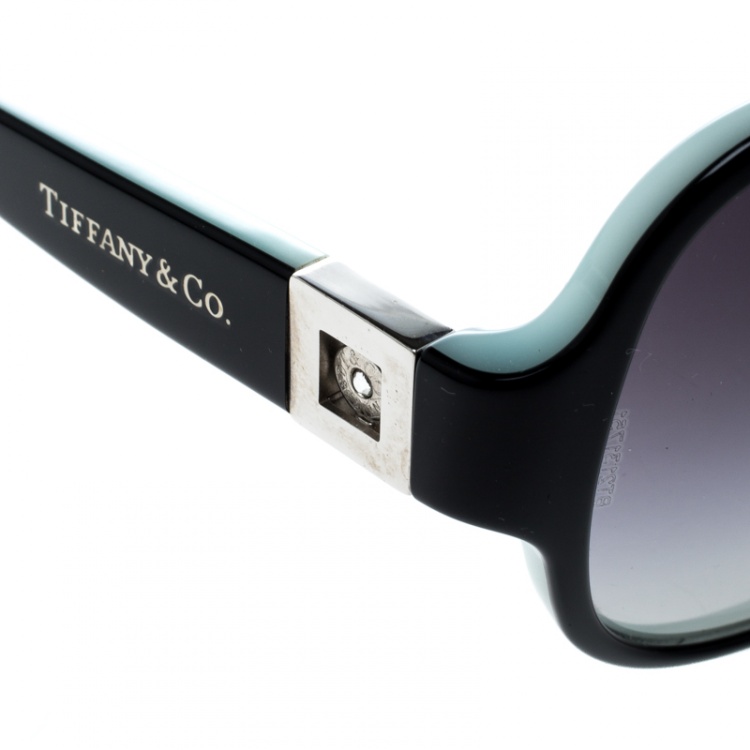 Pre Owned Tiffany & Co. Black/Tiffany Blue TF 4046-B Butterfly Sunglasses