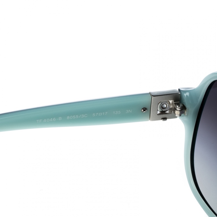 Pre Owned Tiffany & Co. Black/Tiffany Blue TF 4046-B Butterfly Sunglasses