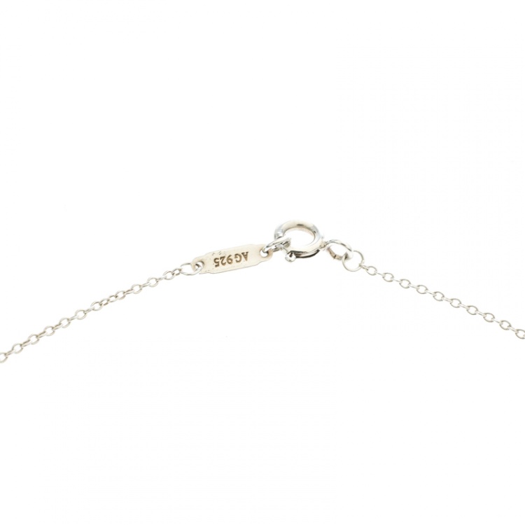 Pre Owned Tiffany & Co. Atlas Pierced Silver Pendant Necklace