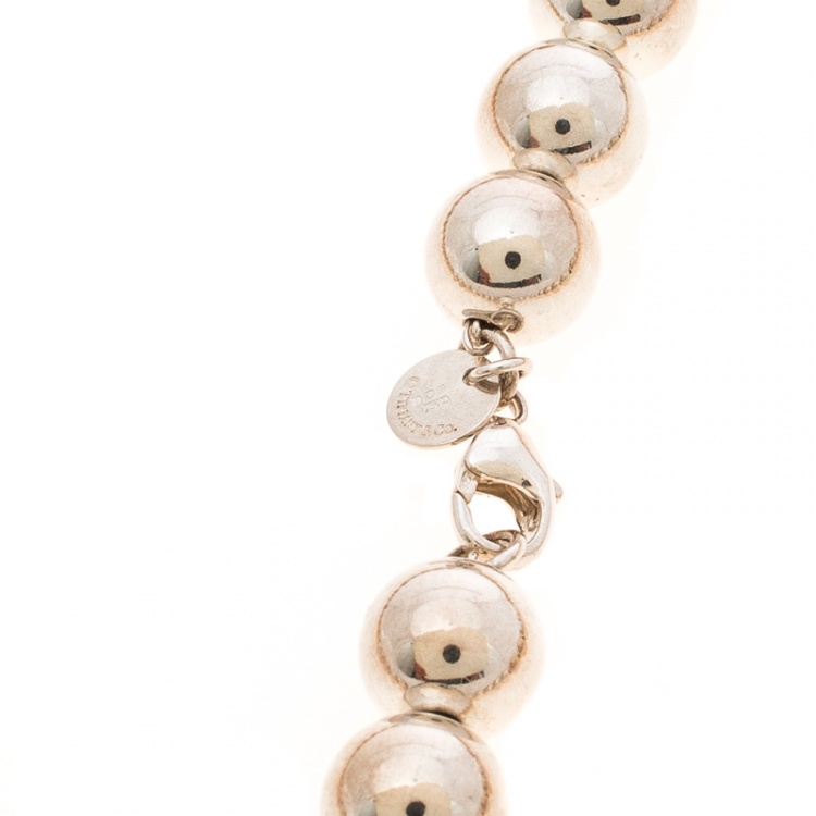 Pre Owned Tiffany & Co. HardWear Silver Bead Ball Long Necklace 