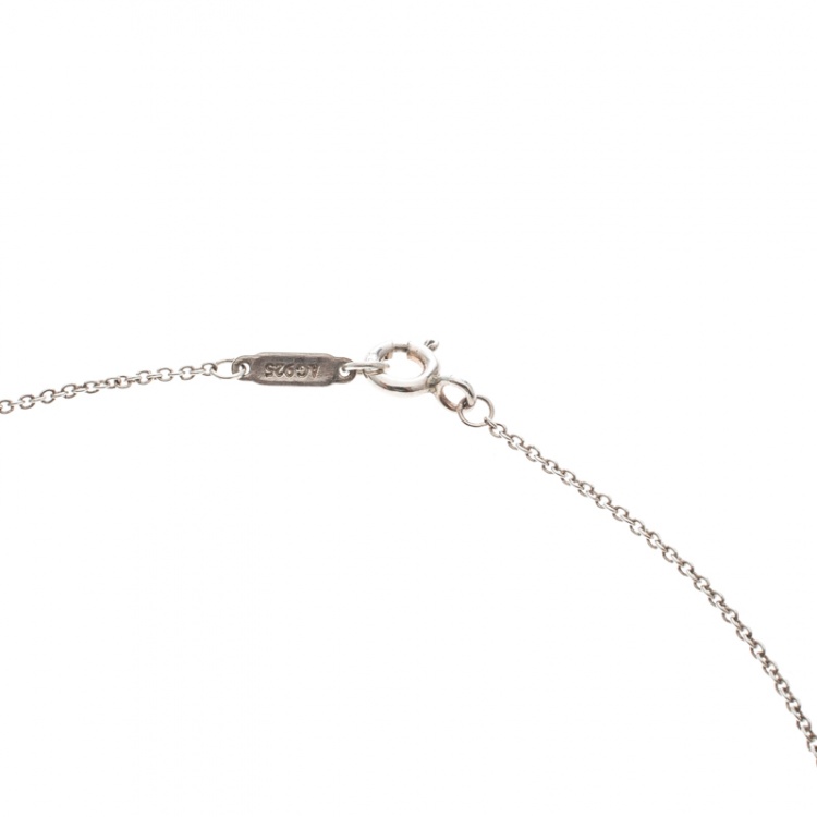 Pre Owned Tiffany & Co. 1837 Interlocking Circles Rubedo & Silver Pendant Necklace