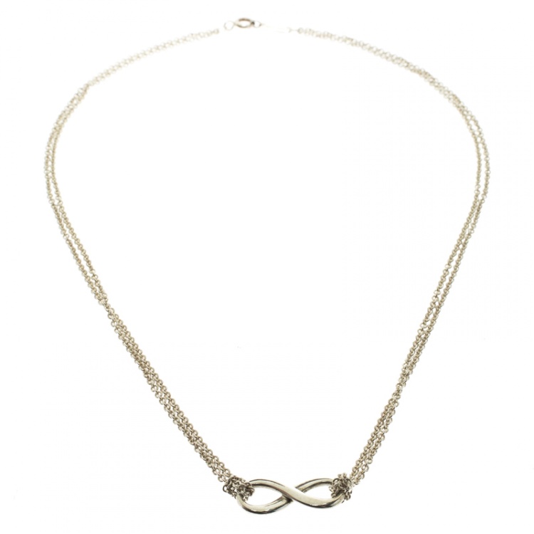 Pre Owned Tiffany & Co. Infinity Silver Pendant Necklace