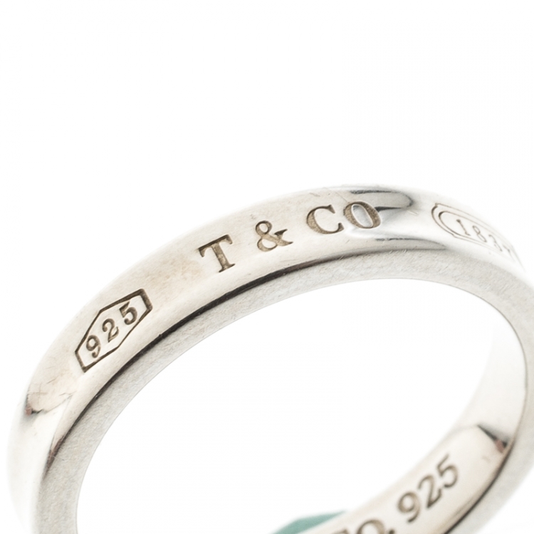Pre Owned Tiffany & Co.1837 Silver Band Ring Size 58