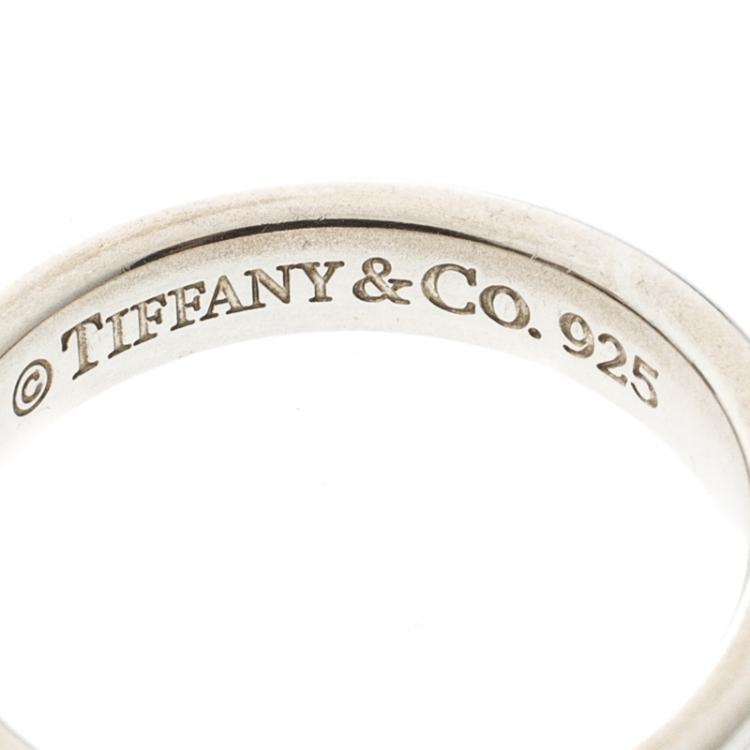 Pre Owned Tiffany & Co.1837 Silver Band Ring Size 58