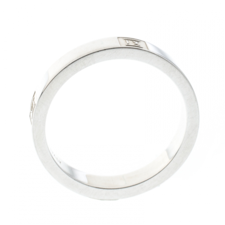 Pre Owned Tiffany & Co. Atlas Silver Band Ring Size 55