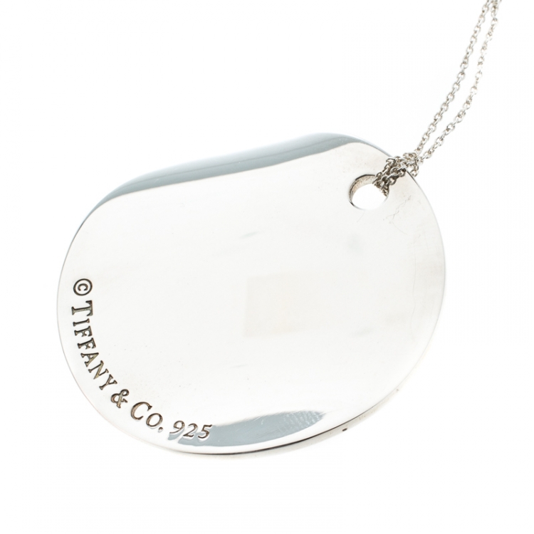 مملوكة مسبقًا Tiffany & Co. Tiffany Notes Silver Round Pendant Necklace