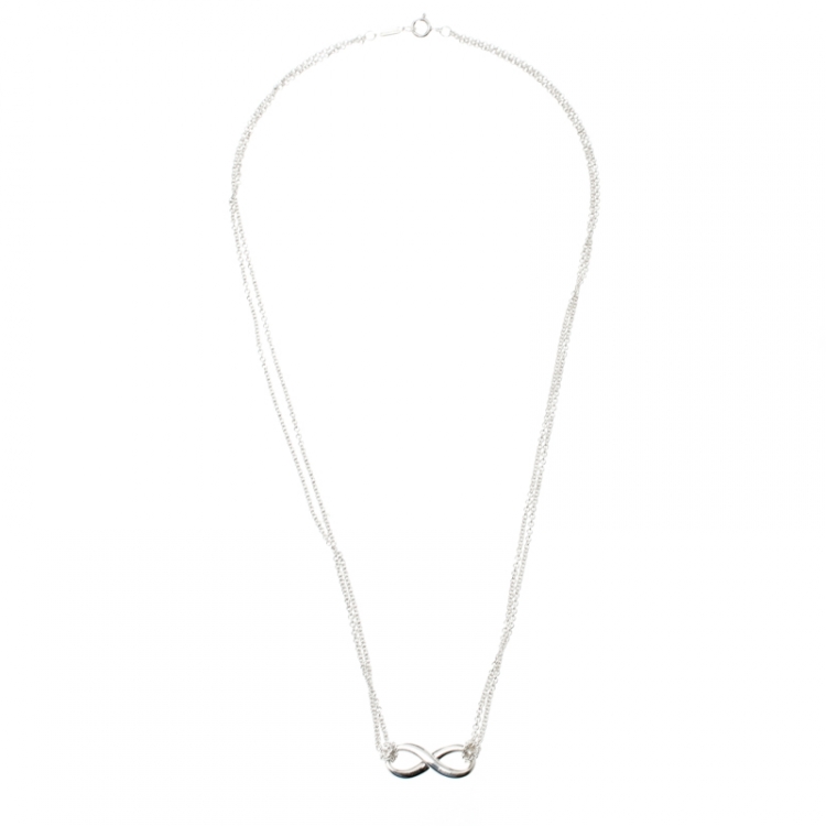 Pre Owned Tiffany & Co. Infinity Silver Pendant Necklace