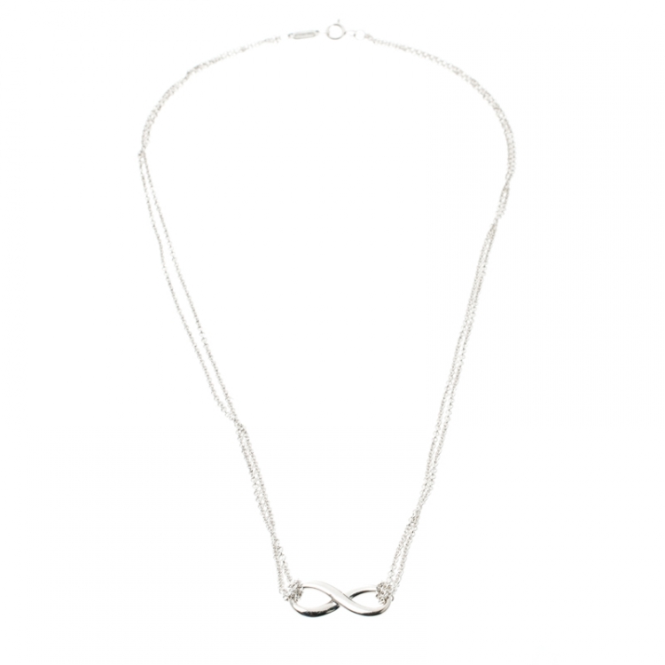 Pre Owned Tiffany & Co. Infinity Silver Pendant Necklace