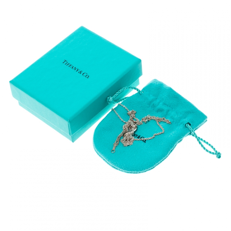 مملوكة مسبقًا Tiffany & Co. Infinity Silver Pendant Necklace