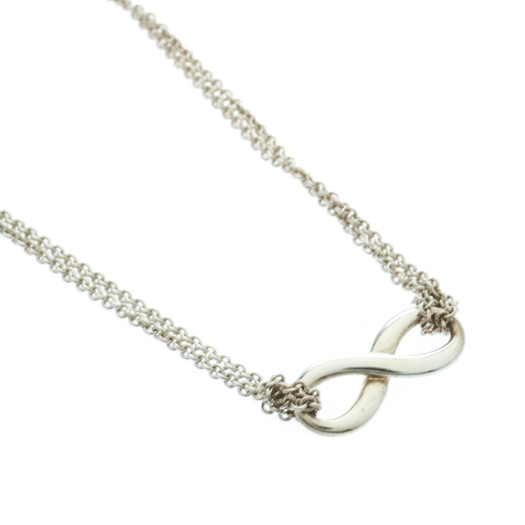 Pre Owned Tiffany & Co. Infinity Silver Pendant Necklace