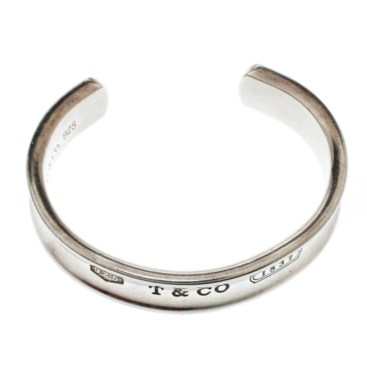 Pre Owned Tiffany & Co. 1837 Silver Open Cuff Bracelet