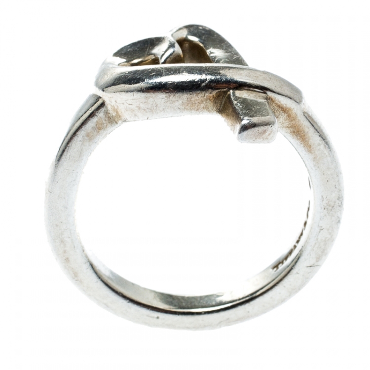 Pre Owned Tiffany & Co. Paloma Picasso Loving Heart Cocktail Ring Size 48