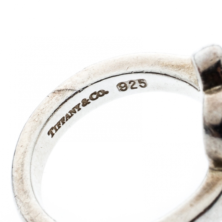 Pre Owned Tiffany & Co. Paloma Picasso Loving Heart Cocktail Ring Size 48