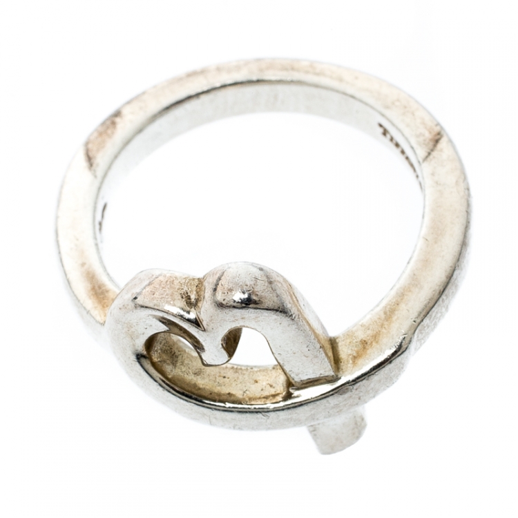 Pre Owned Tiffany & Co. Paloma Picasso Loving Heart Cocktail Ring Size 48