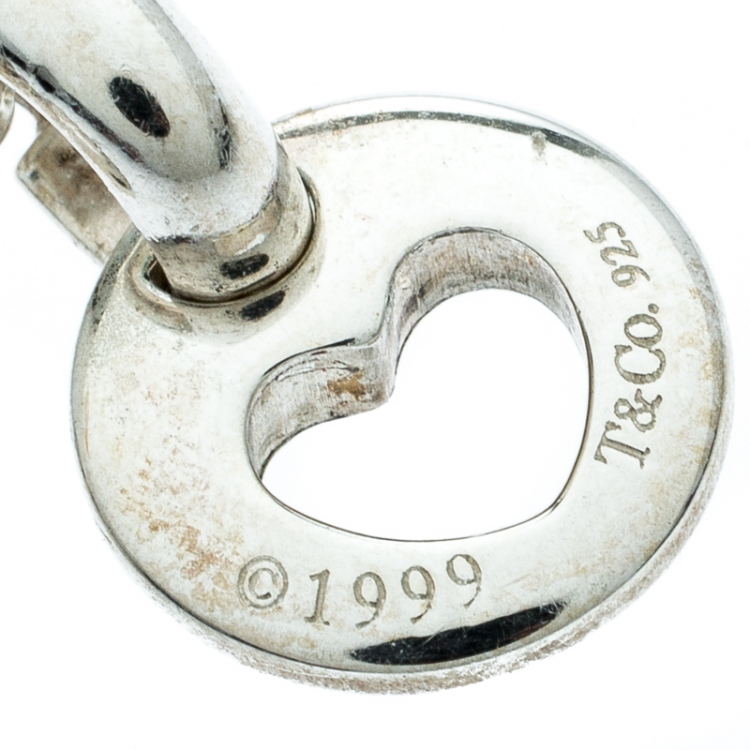 مملوكة مسبقًا Tiffany & Co. Stencil Heart Drop Sterling Silver Earrings