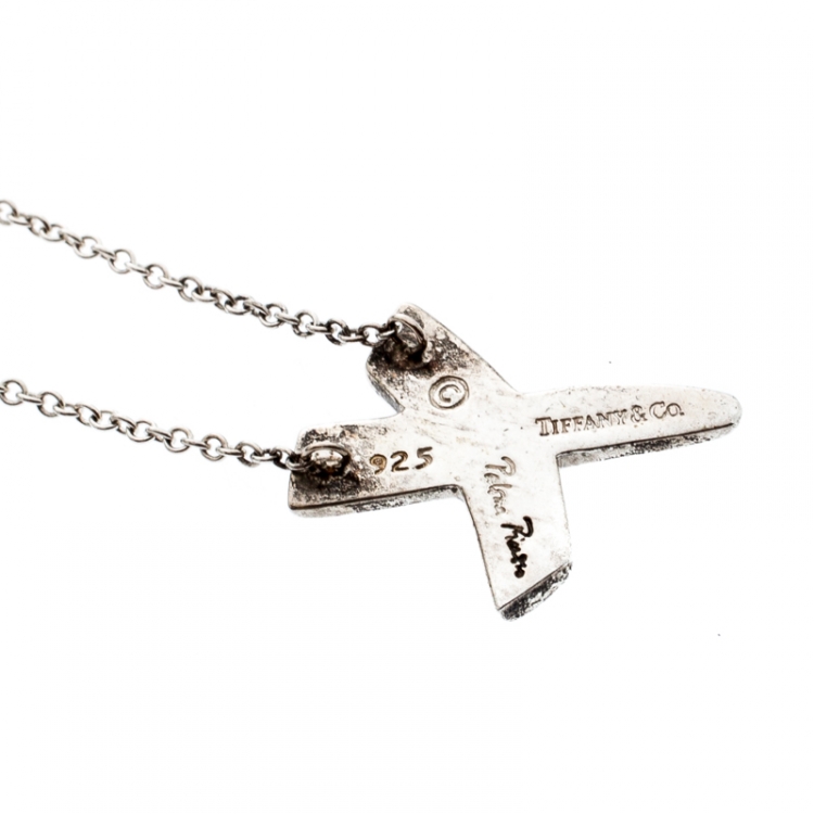 Pre Owned Tiffany & Co. Paloma Picasso X Silver Pendant Necklace