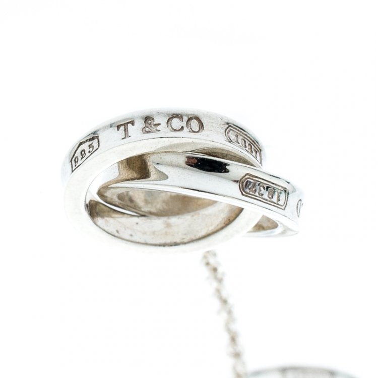 Pre Owned Tiffany & Co. Sterling Silver Interlocking Circles Lariat Necklace