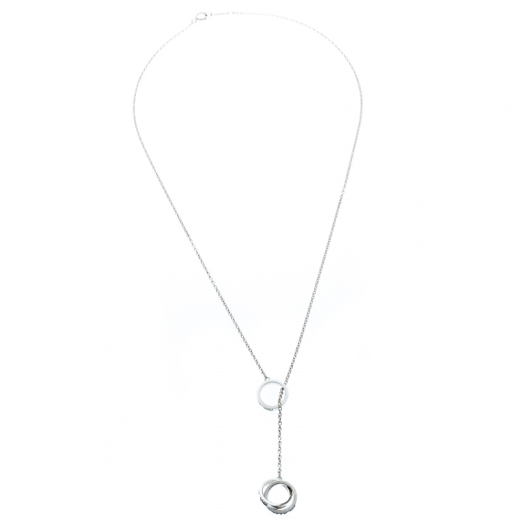 Tiffany & Co. 18K Diamond Tiffany 1837® Triple Interlocking Circle Pendant  - Rhodium-Plated 18K White Gold Pendant Necklace, Necklaces - TIF239980 |  The RealReal