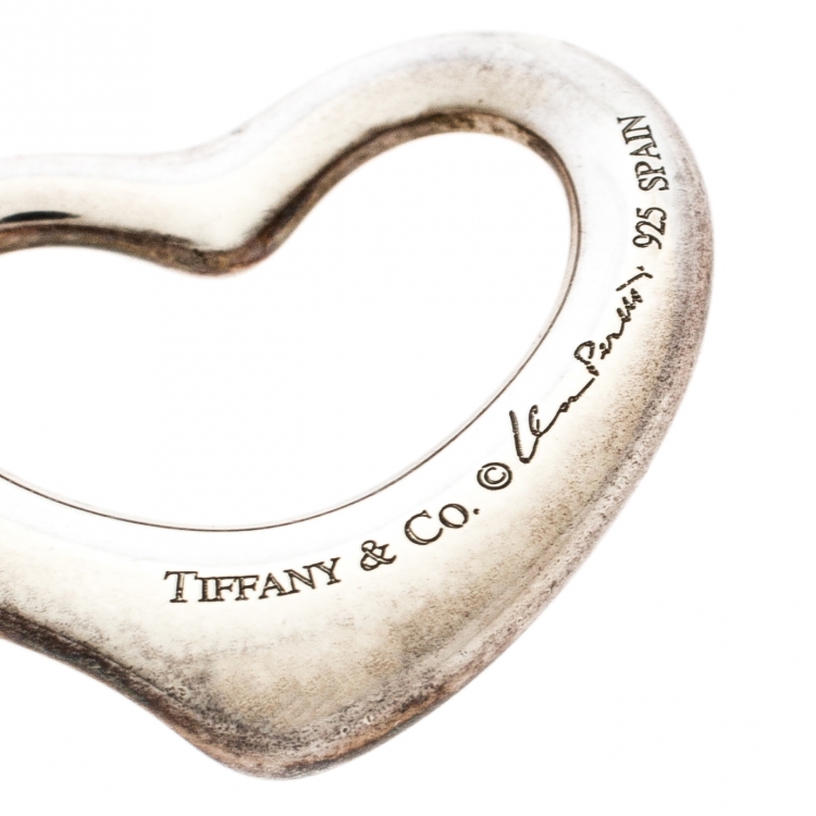 Pre Owned Tiffany & Co. Elsa Peretti Open Heart Silver Pendant