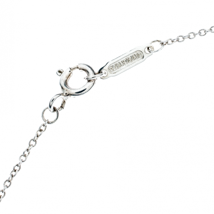 Pre Owned Tiffany & Co. 1837 Interlocking Circles Silver Pendant Necklace