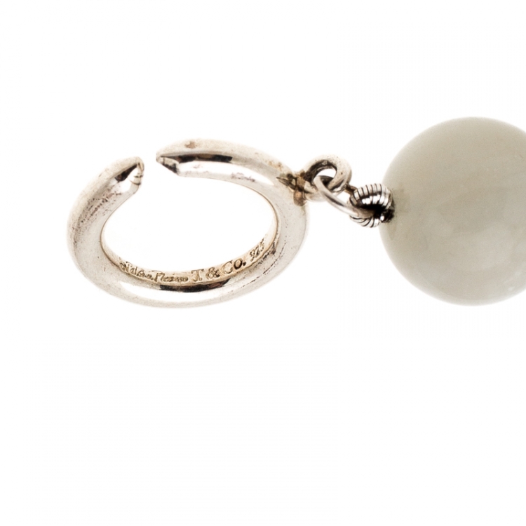 Pre Owned Tiffany & Co. Multicolor Beaded Sterling Silver Bracelet 21 cm