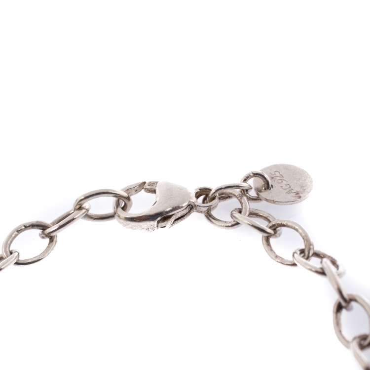 Pre Owned Tiffany & Co. Infinity Silver Chain Link Bracelet