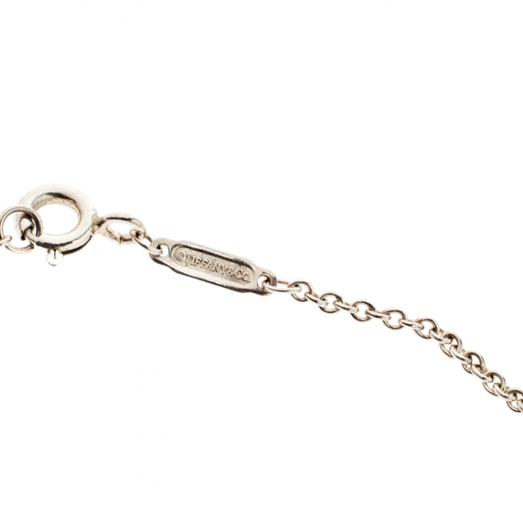 Pre Owned Tiffany & Co. 1837 Interlocking Circles Silver Bracelet