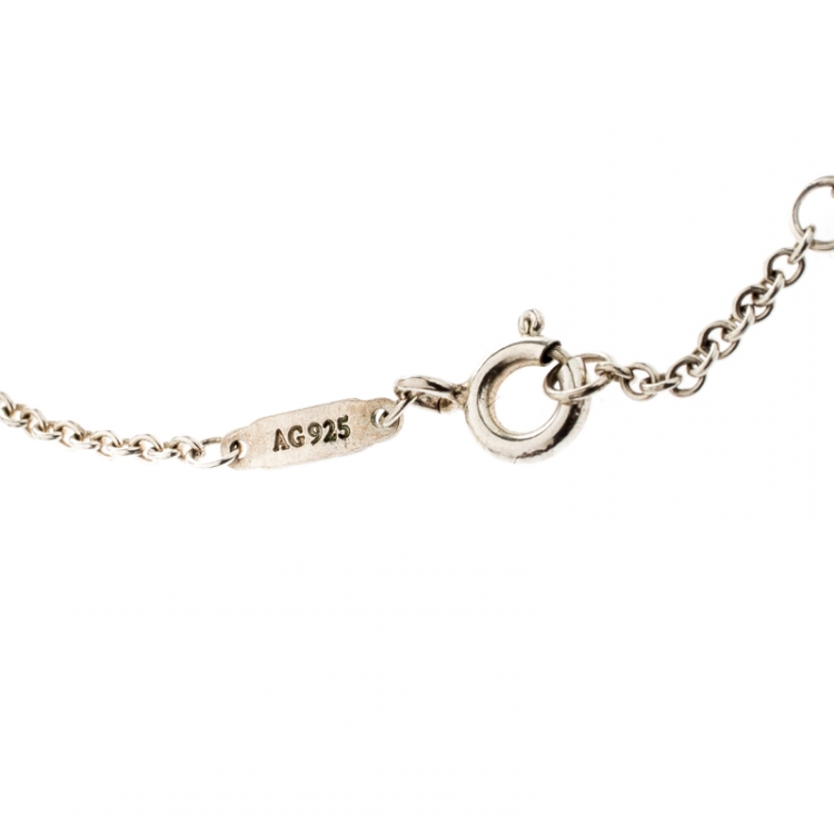 Pre Owned Tiffany & Co. 1837 Interlocking Circles Silver Bracelet