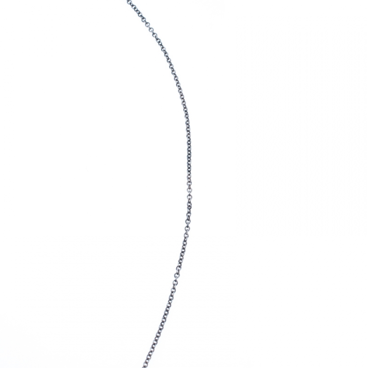 Pre Owned Tiffany & Co. Elsa Peretti Eternal Circle Silver Pendant Necklace