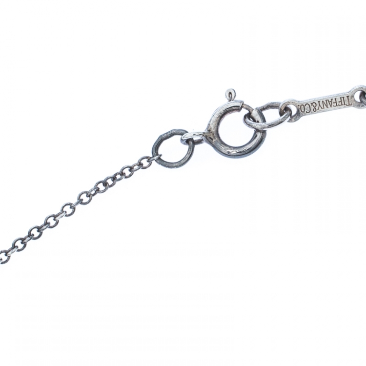 Pre Owned Tiffany & Co. Elsa Peretti Eternal Circle Silver Pendant Necklace