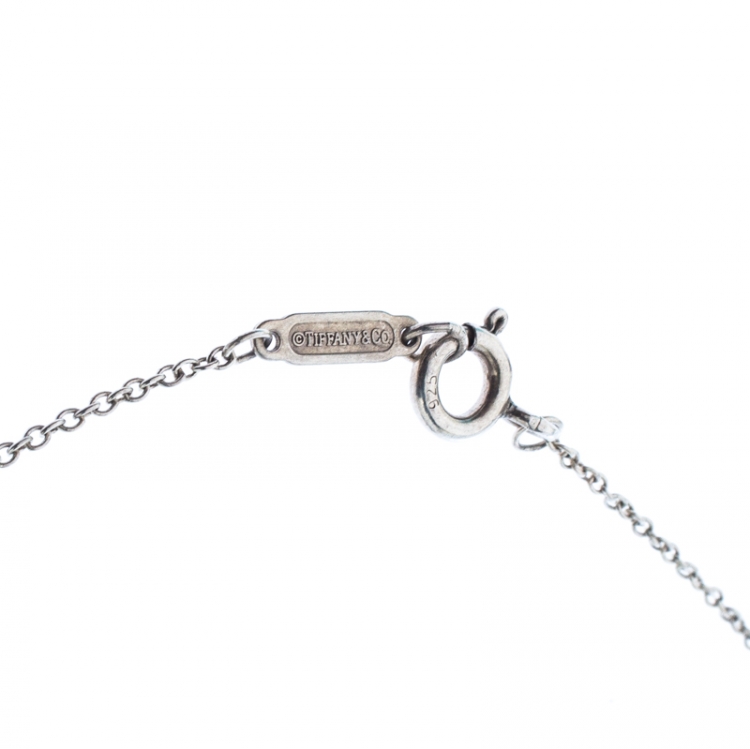 Pre Owned Tiffany & Co. Atlas II Medallion Silver Pendant Necklace