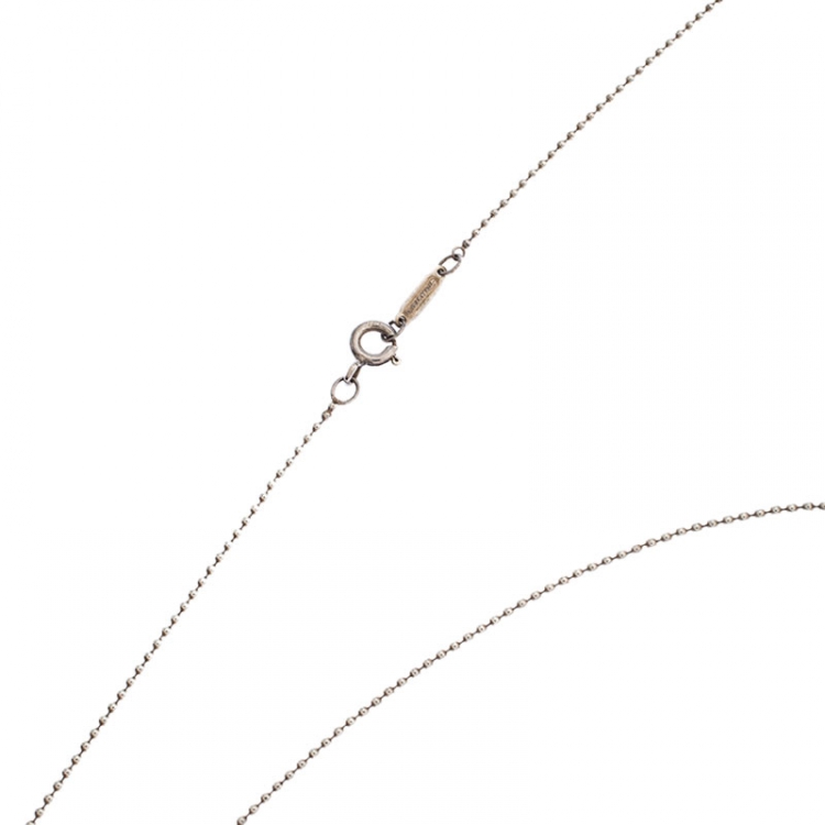 Pre Owned Tiffany & Co. Key & Lock Charm Sterling Silver Necklace