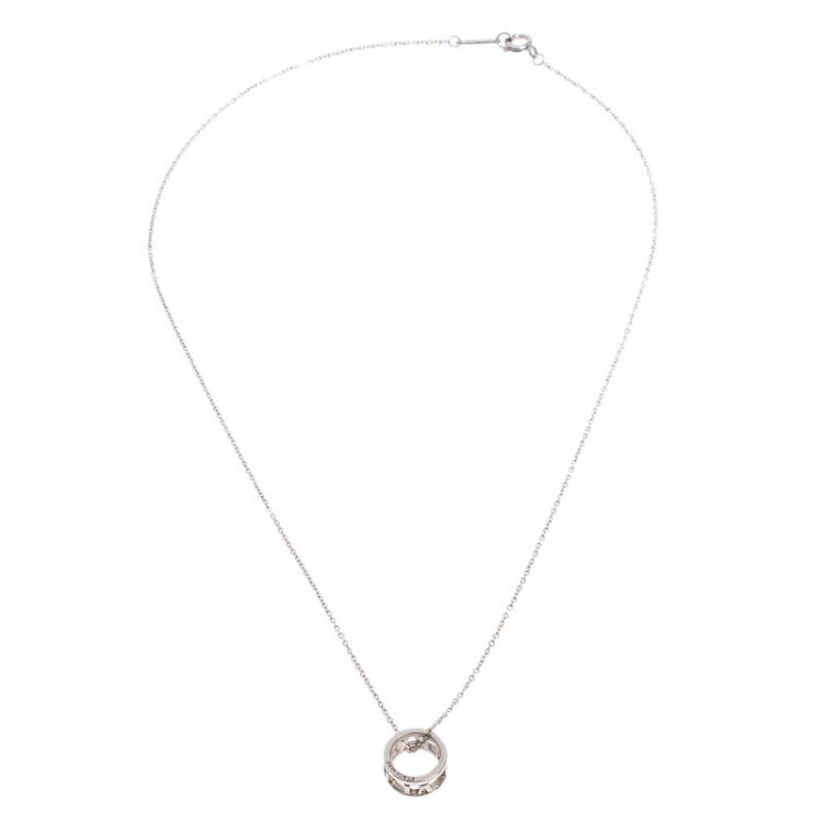 Pre Owned Tiffany & Co. Atlas Silver Pendant Necklace