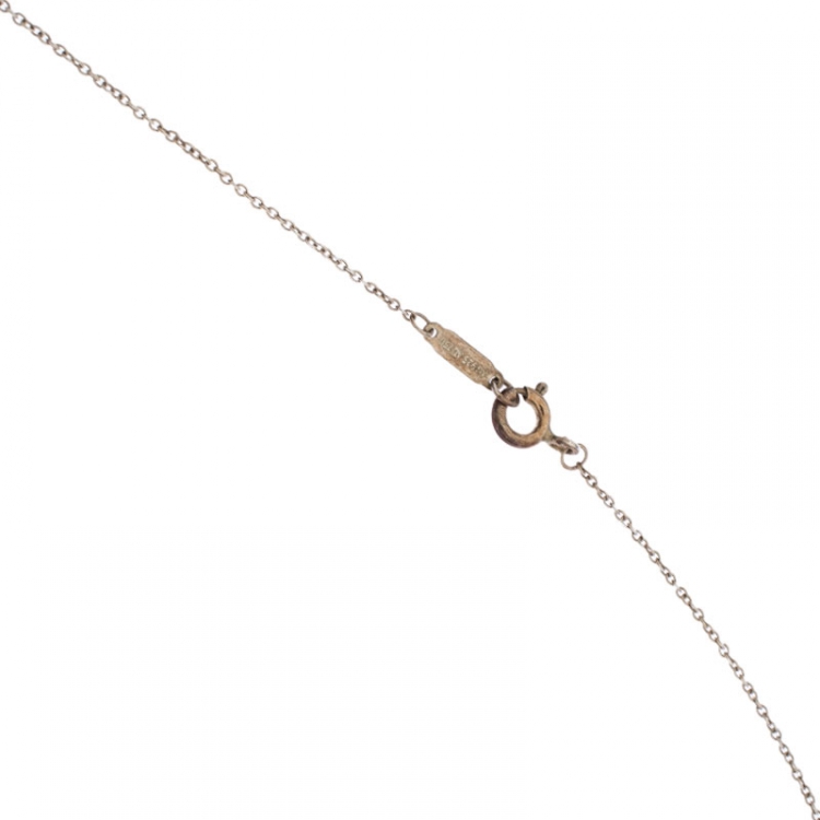 Pre Owned Tiffany & Co. Three Key 18k Gold Silver Pendant Necklace