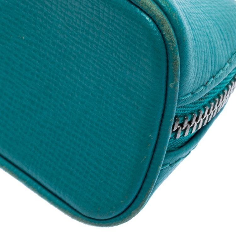 Pre Owned Tiffany & Co. Turquoise Leather Pencil Case