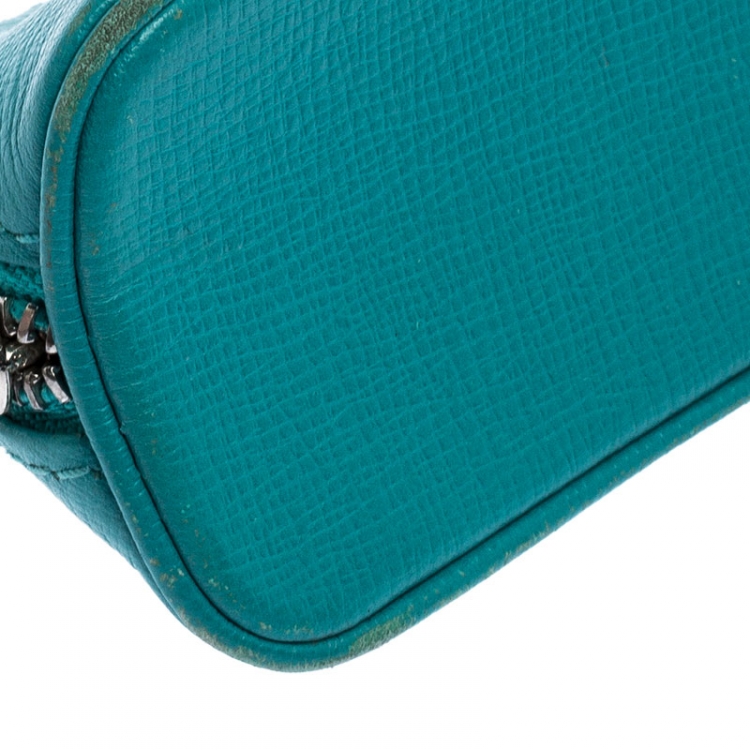 Pre Owned Tiffany & Co. Turquoise Leather Pencil Case