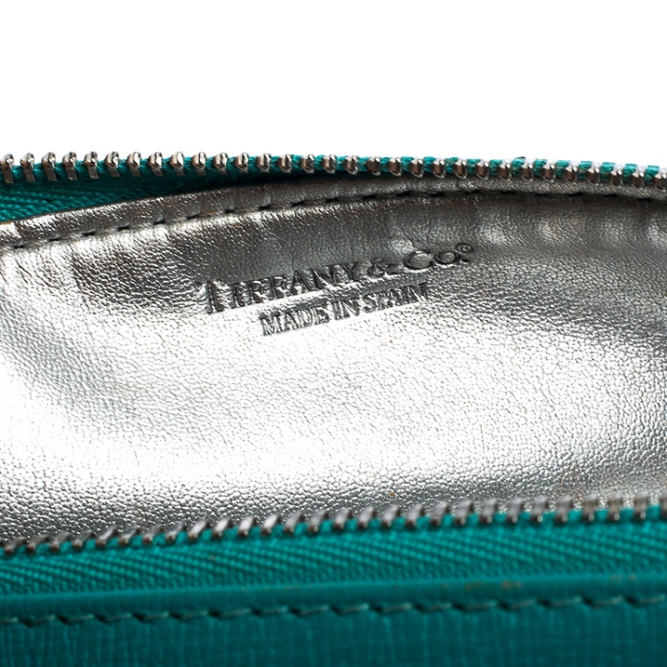 Pre Owned Tiffany & Co. Turquoise Leather Pencil Case