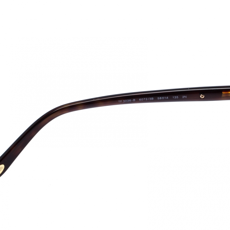 Pre Owned Tiffany & Co. Rose Gold/Brown Gradient TF3036-B Aviator Sunglasses