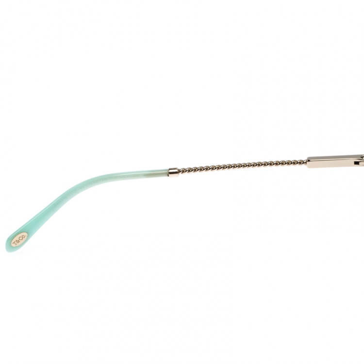 Pre Owned Tiffany & Co. Rose Gold Tone/ Green Gradient TF 3039-B Aviators Sunglasses